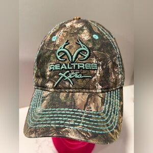 Realtree Camouflage Hat with Teal Accents